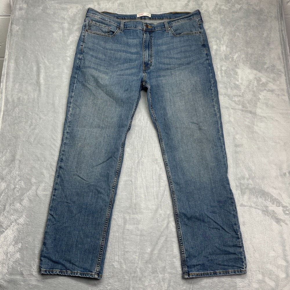 Levi's Jeans Men 40x32 Blue Denim Faded Streetwear Grunge Low Waist Straight Leg